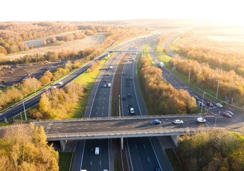 An aerial view of the A1