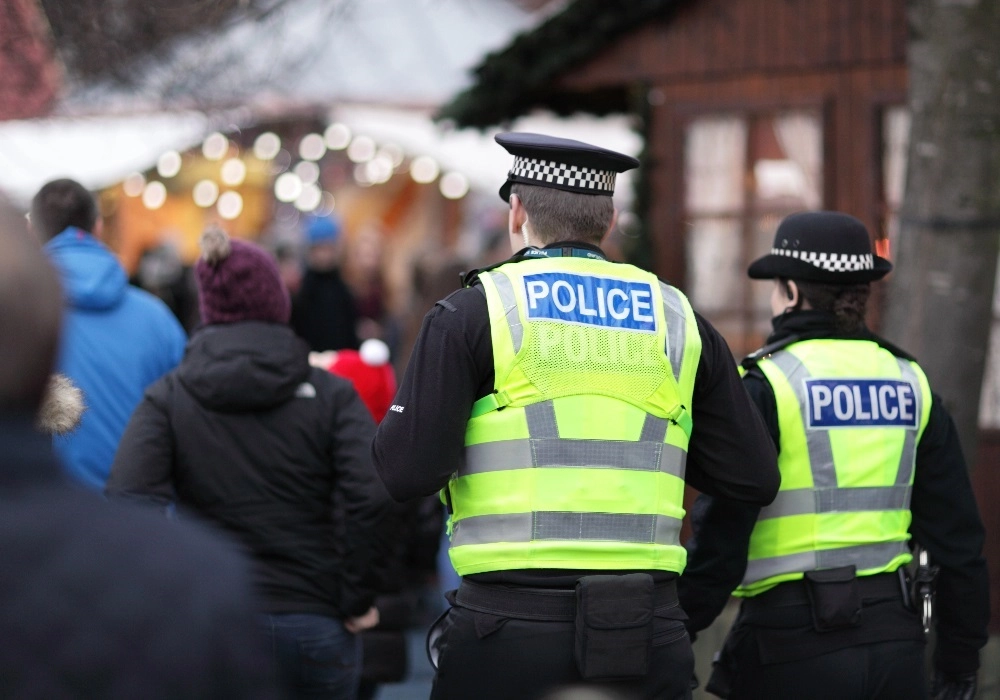 Police Officers at a Christmas Market