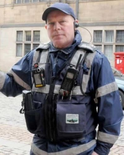 Sheffield Council Worker Wearing Body Camera - Tall Thumb