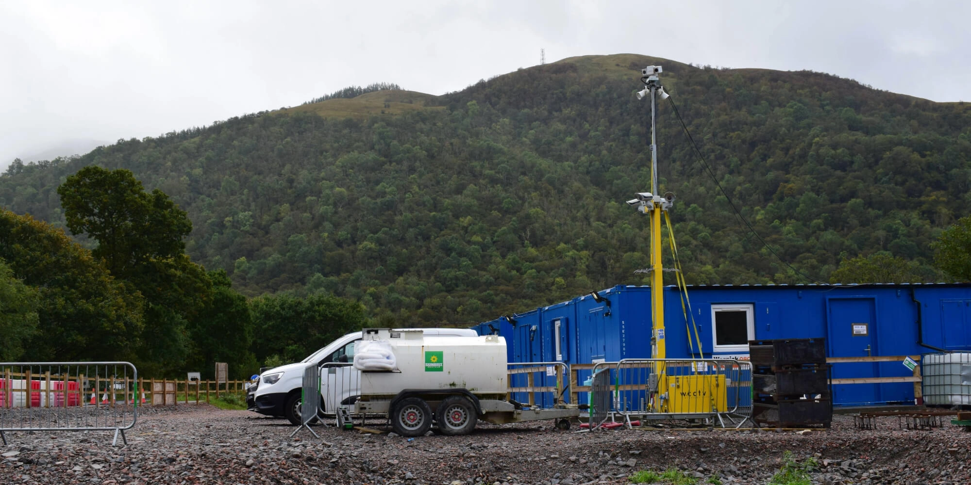 Construction Site CCTV Tower in Scotland