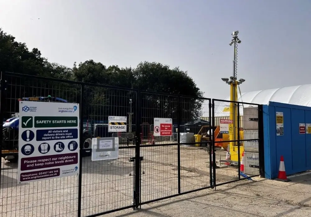 Blog Header Tower at Construction site coivering gates and entrance