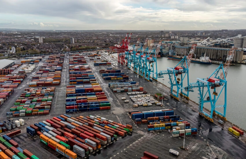 Cargo at a UK Port